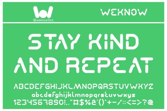 Stay Kind and Repeat: A Techno Display Font for Creative Branding
